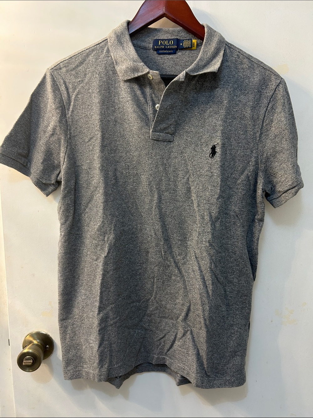Polo by Ralph Lauren Men's Classic Gray Polo Shirt, Sz M
